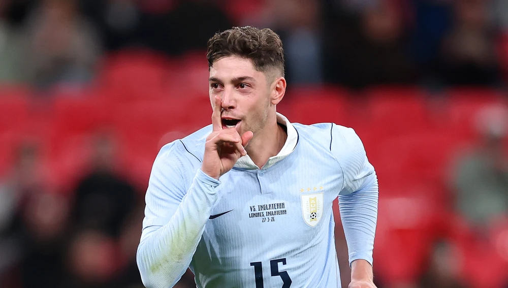 Fede Valverde durante un partido con Uruguay Fede Valverde durante un partido con Uruguay