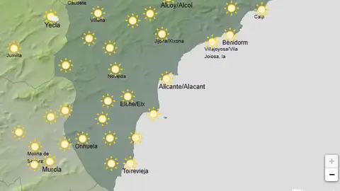 Mapa meteorológico de la Aemet. Mapa meteorológico de la Aemet.