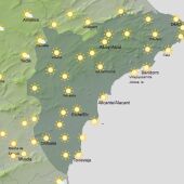 Mapa meteorológico de la Aemet.