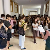 Alumnos del campus de Ciudad Real antes de iniciar la PAU Alumnos del campus de Ciudad Real antes de iniciar la PAU