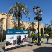 Inicio de las obras de renovación integral de la plaza del Congreso Eucarístico de Elche.