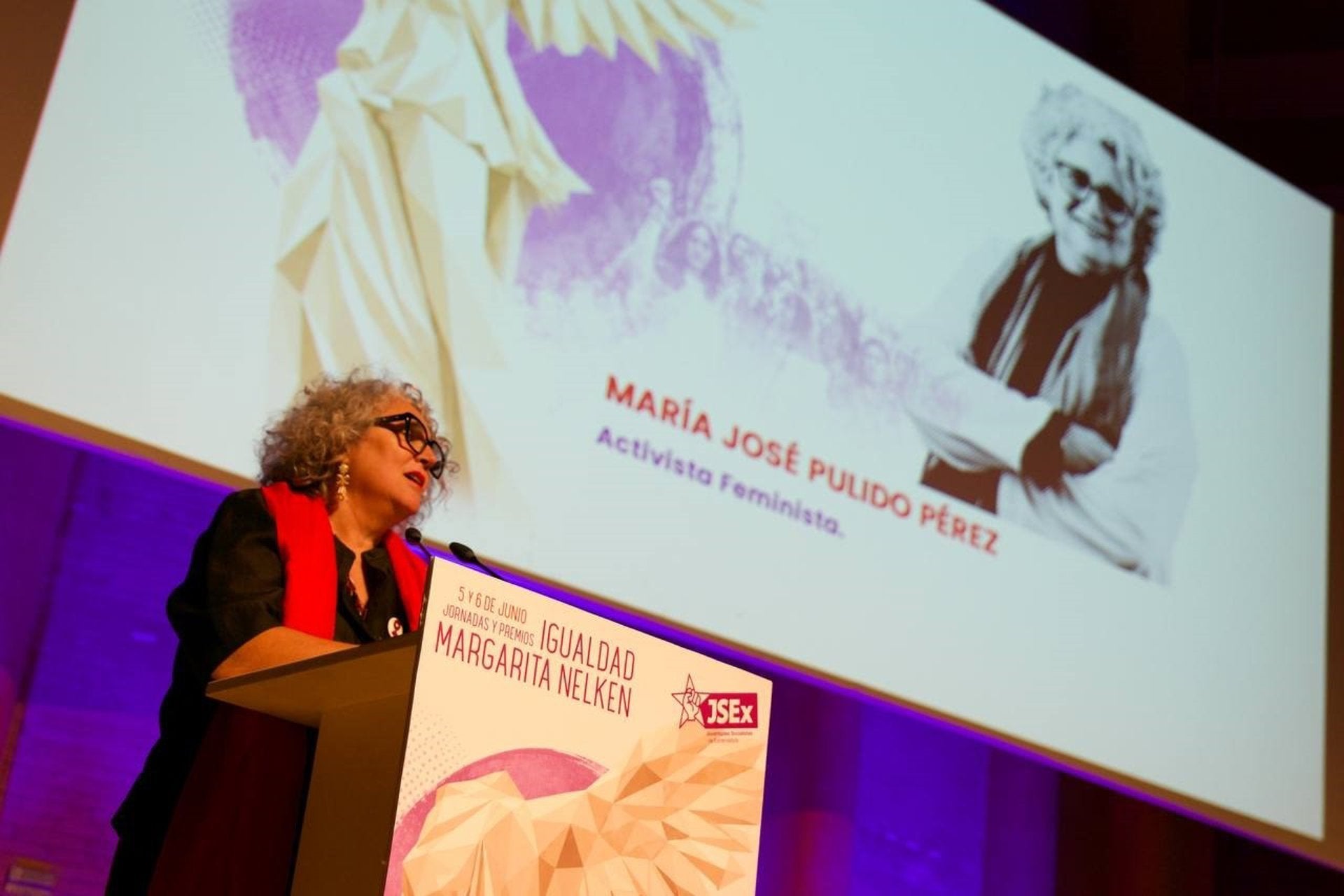 María José Pulido recibe el Premio a la Igualdad Margarita Nelken de la Juventudes Socialistas de Extremadura María José Pulido recibe el Premio a la Igualdad Margarita Nelken de la Juventudes Socialistas de Extremadura