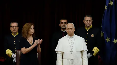 El papa León XIV se dirige al Congreso de los Diputados El papa León XIV se dirige al Congreso de los Diputados/ EFE/Ballesteros