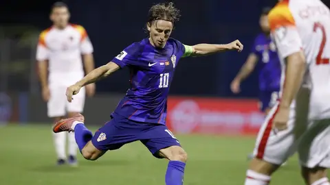Luka Modric con la selección de Croacia Luka Modric con la selección de Croacia