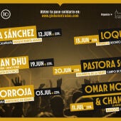 Cartel de los conciertos solidarios de la Diputación