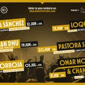 Cartel de los conciertos solidarios de la Diputación Cartel de los conciertos solidarios de la Diputación