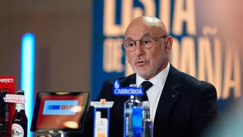 Luis de la Fuente durante una rueda de prensa Luis de la Fuente durante una rueda de prensa