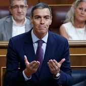 El presidente del Gobierno, Pedro Sánchez, interviene durante la sesión de control al Gobierno, este miércoles en el Congreso. El presidente del Gobierno, Pedro Sánchez, interviene durante la sesión de control al Gobierno, este miércoles en el Congreso.