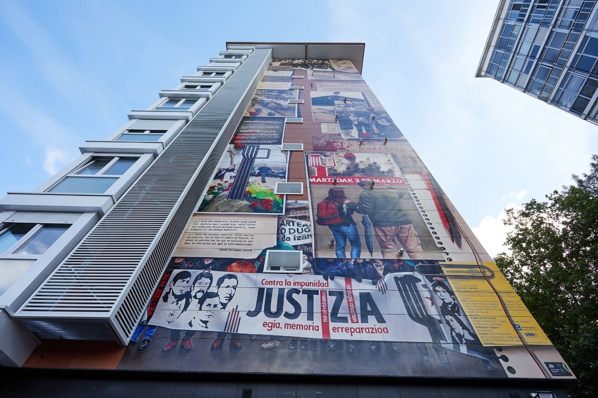 Zaramaga inaugura la recreación del mural dedicado a la matanza del 3 de marzo en Vitoria Zaramaga inaugura la recreación del mural dedicado a la matanza del 3 de marzo en Vitoria