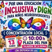 Talavera acogerá una concentración en defensa de la educación inclusiva
