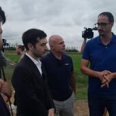 Vicent Marzà, Pablo Bustinduy, Carles Peris y Fernando Durá, en Sueca