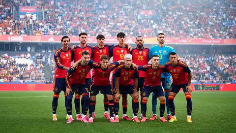 Imagen de la selección española durante el amistoso contra Irak el pasado 4 de junio. Imagen de la selección española durante el amistoso contra Irak el pasado 4 de junio.