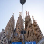  Vista de la Basílica de la Sagrada Familia de Barcelona 