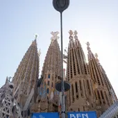 Vista de la Basílica de la Sagrada Familia de Barcelona Vista de la Basílica de la Sagrada Familia de Barcelona