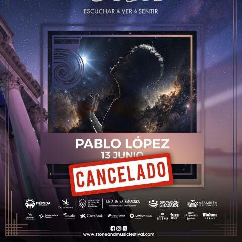 Cancelado el concierto de Pablo López en el STONE & MUSIC Festival