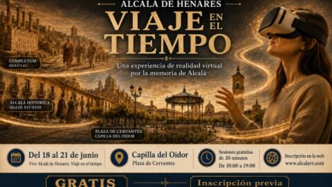 Cartel de la experiencia de realidad virtual que acoger&aacute; Alcal&aacute; de Henares