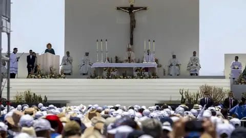 El Papa León XIV en el muelle de Santa CRuz de Tenerife El Papa León XIV en el muelle de Santa CRuz de Tenerife