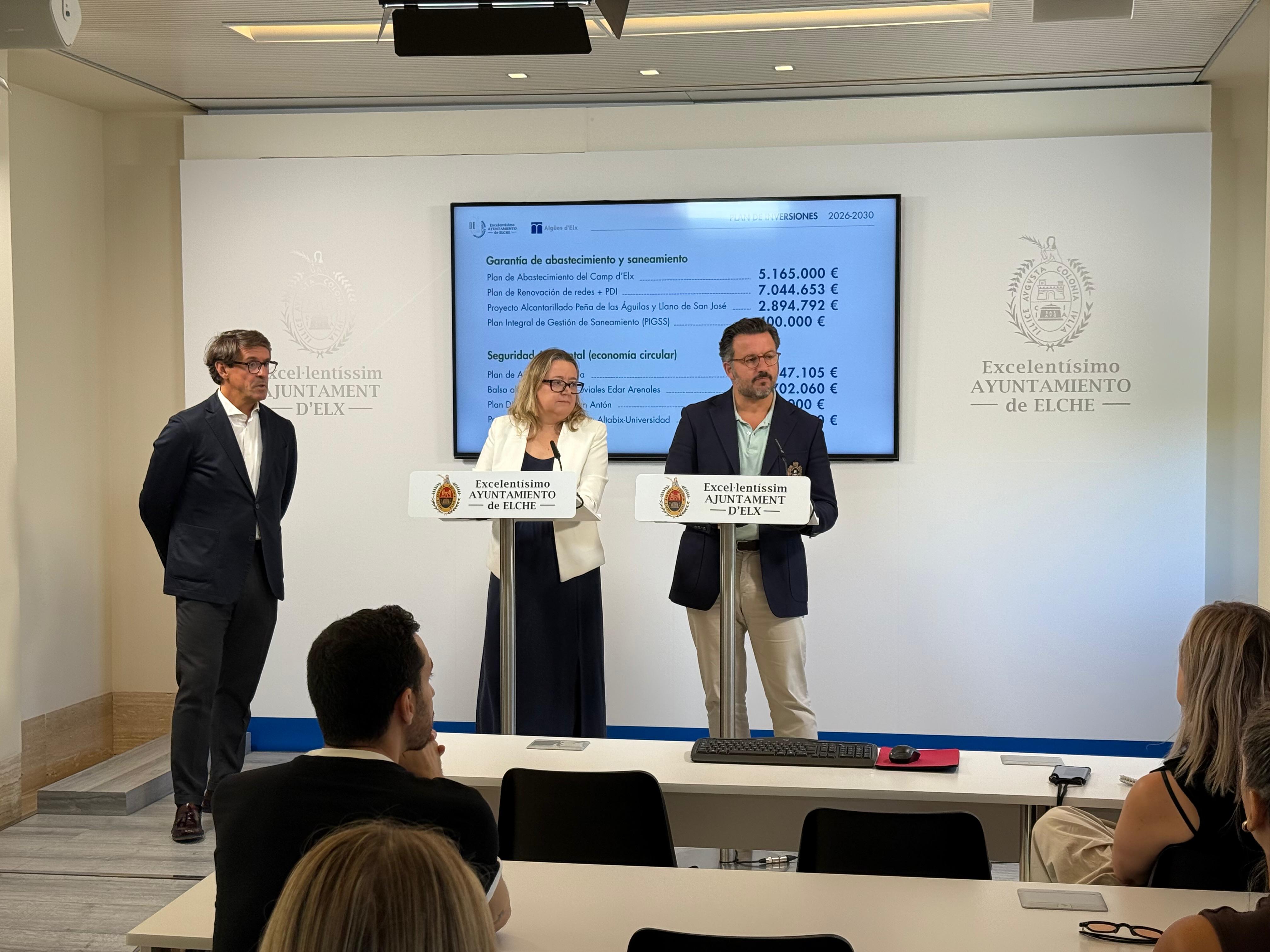 Aigües d’Elx proyecto una inversión de 33 millones de euros hasta el año 2030 en infraestructuras hídricas y modernización Aigües d’Elx proyecto una inversión de 33 millones de euros hasta el año 2030 en infraestructuras hídricas y modernización
