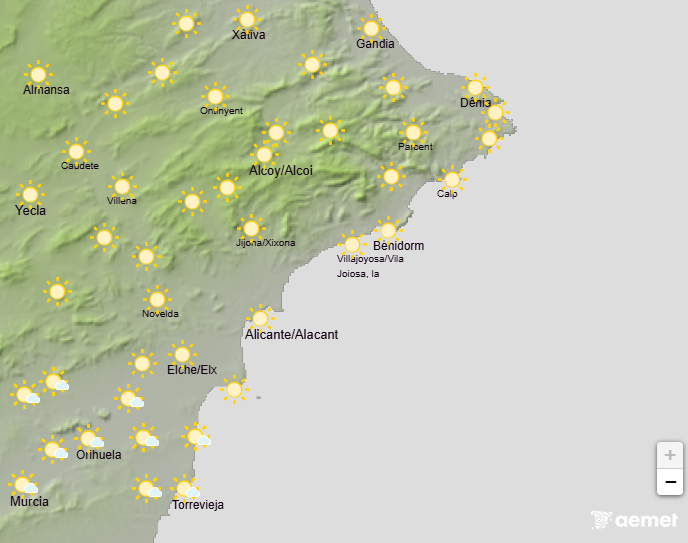 El fin de semana en Elche, Santa Pola y Crevillent: sábado con paso de nubes y domingo soleado El fin de semana en Elche, Santa Pola y Crevillent: sábado con paso de nubes y domingo soleado