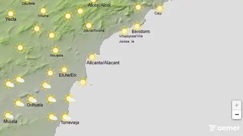 Mapa de previsión meteorológica. Mapa de previsión meteorológica.