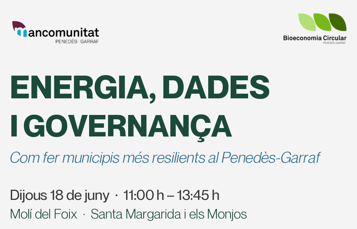 Experts en sostenibilitat i energia debatran com fer municipis més resilients al Penedès-Garraf Experts en sostenibilitat i energia debatran com fer municipis més resilients al Penedès-Garraf