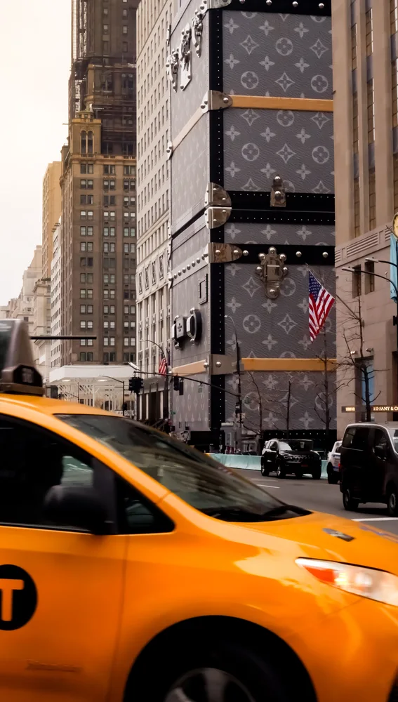 Icónico revestimiento de tienda de lujo en Nueva York Icónico revestimiento de tienda de lujo en Nueva York