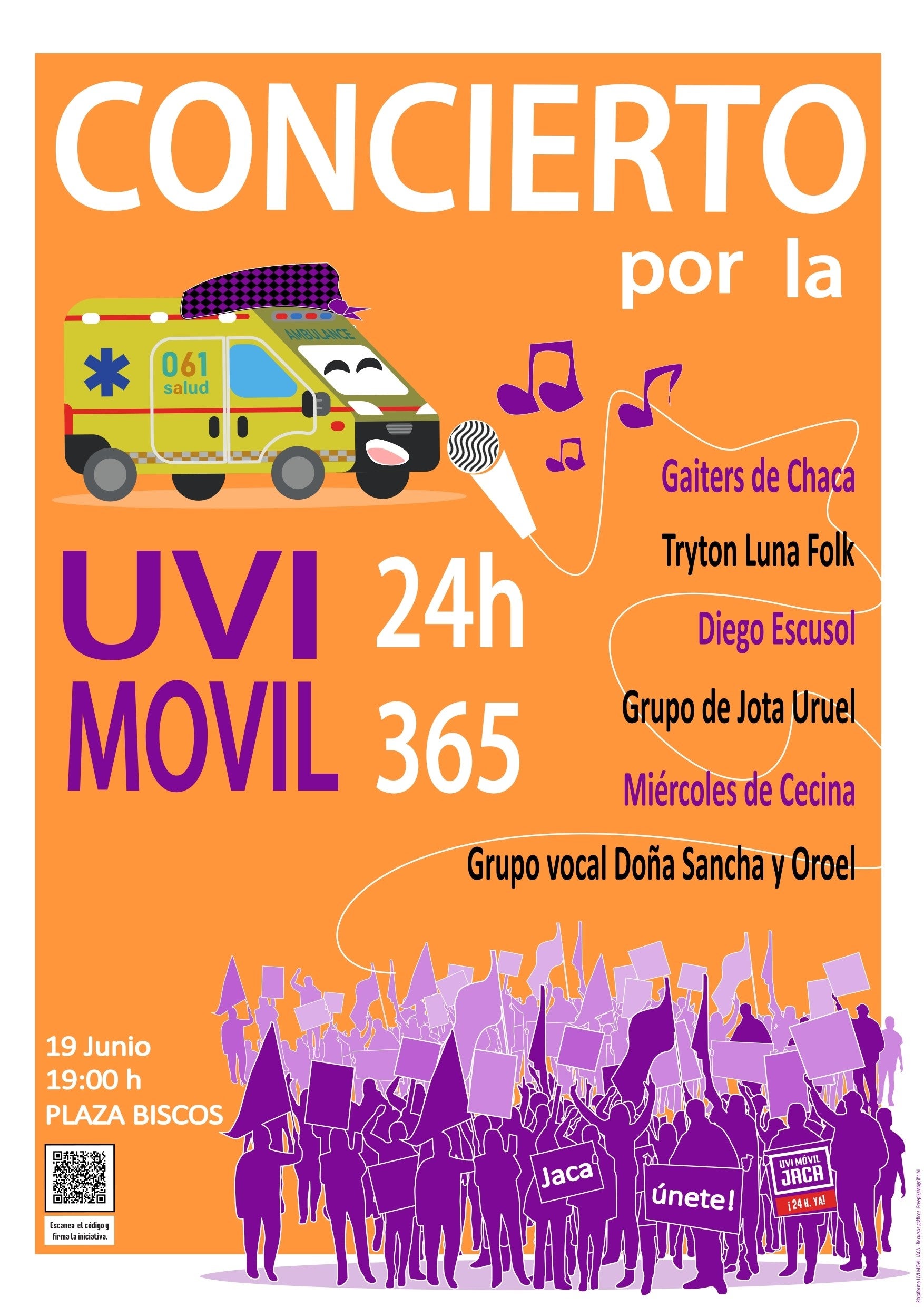 Conciertos para reclamar una vez más una UVI móvil en Jaca Conciertos para reclamar una vez más una UVI móvil en Jaca