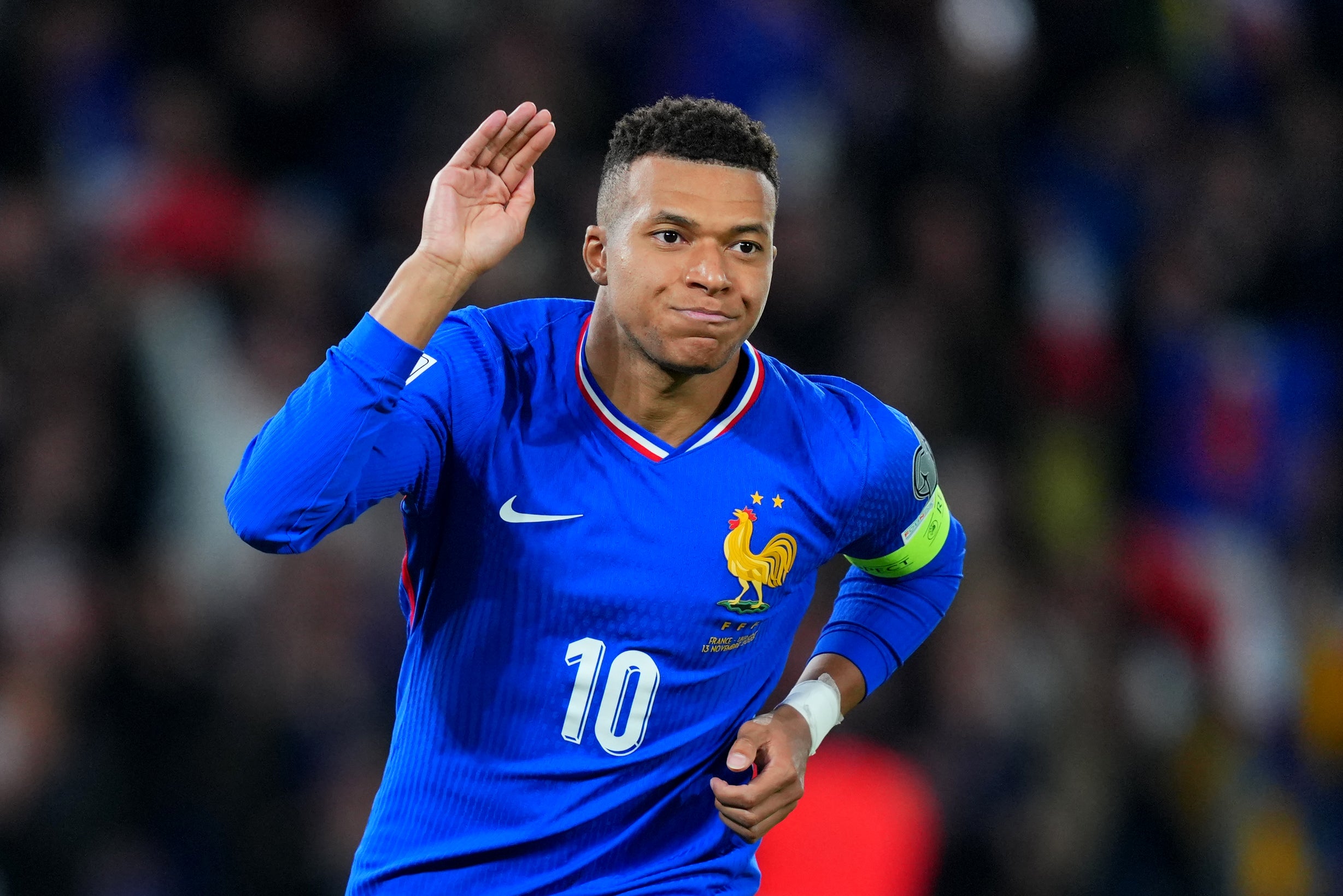 Mbappé celebra un tanto con su selección Mbappé celebra un tanto con su selección