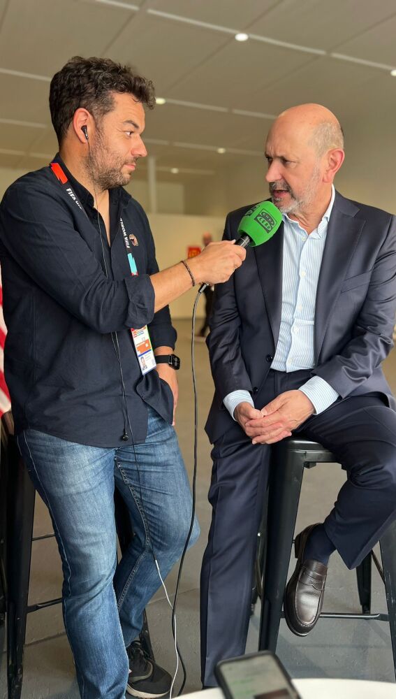 Edu García y Rafael Louzán, presidente de la Federación