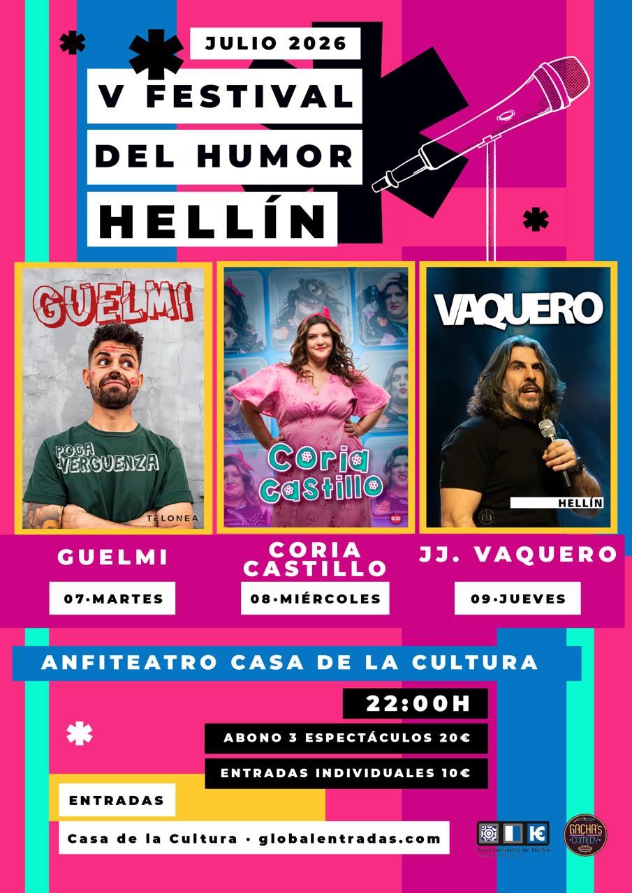 Hellín acogerá el Festival del Humor del 7 al 9 de julio en su Casa de la Cultura Hellín acogerá el Festival del Humor del 7 al 9 de julio en su Casa de la Cultura