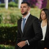 El futbolista Rafa Mir, en una imagen de archivo a su llegada a la Audiencia Provincial de Valencia.