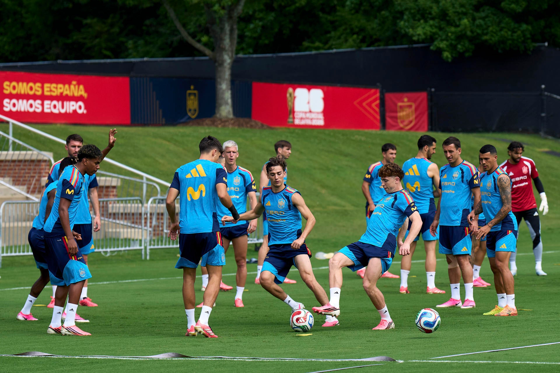 Jugadores de la selección española, durante el entrenamiento en Chattanooga. Jugadores de la selección española, durante el entrenamiento en Chattanooga.