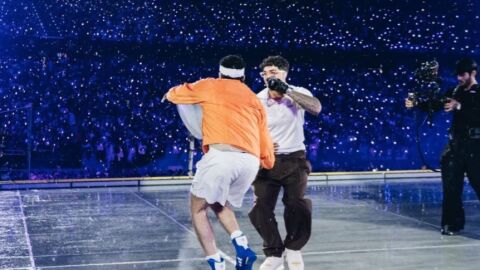 Bad Bunny y Lunay en el concierto de Madrid del 14 de junio.