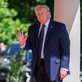 Donald Trump en su llegada a Francia para la cumbre del G7