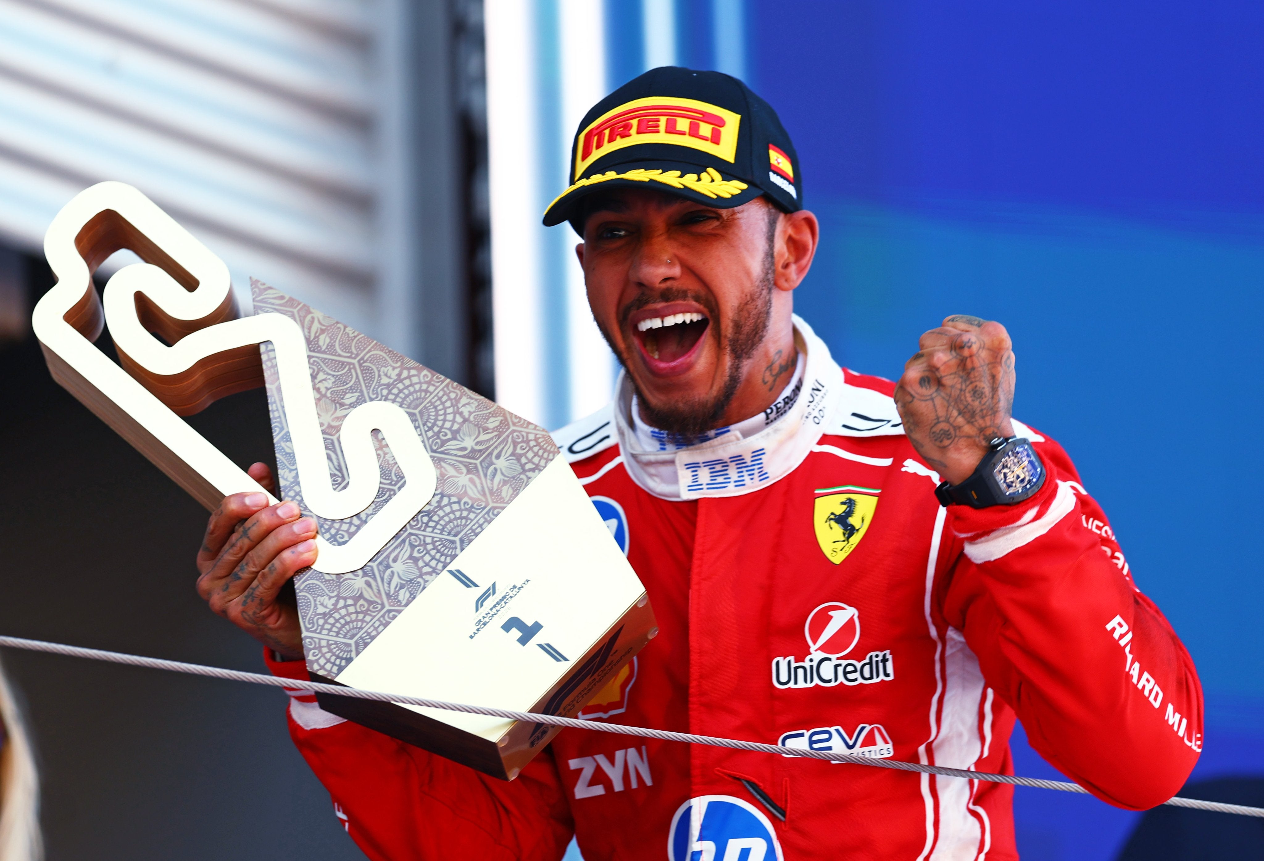 Primer triunfo de Hamilton con Ferrari Primer triunfo de Hamilton con Ferrari