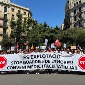 La manifestació de metges d'aquest matí a Barcelona