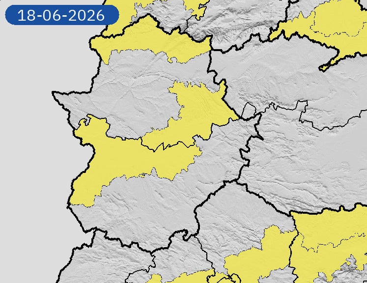 Vegas del Guadiana, Villuercas y Montánchez y el Norte de Cáceres activarán este jueves el aviso amarillo por calor Vegas del Guadiana, Villuercas y Montánchez y el Norte de Cáceres activarán este jueves el aviso amarillo por calor