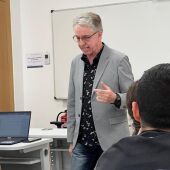 Julián Casanova en su última clase en la Universidad de Zaragoza