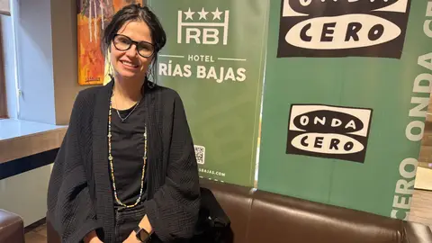 Anabel Gulías, concelleira de deportes e promoción turística de Pontevedra Encuentros en el Hotel Rías Bajas
