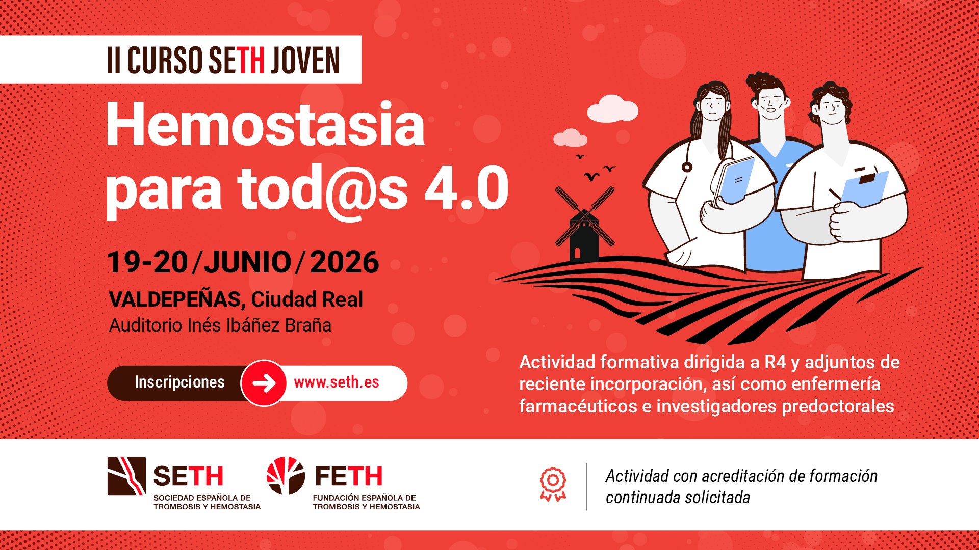 La Sociedad Española de Trombosis y Hemostasia elige Valdepeñas para formar a las nuevas generaciones de profesionales La Sociedad Española de Trombosis y Hemostasia elige Valdepeñas para formar a las nuevas generaciones de profesionales