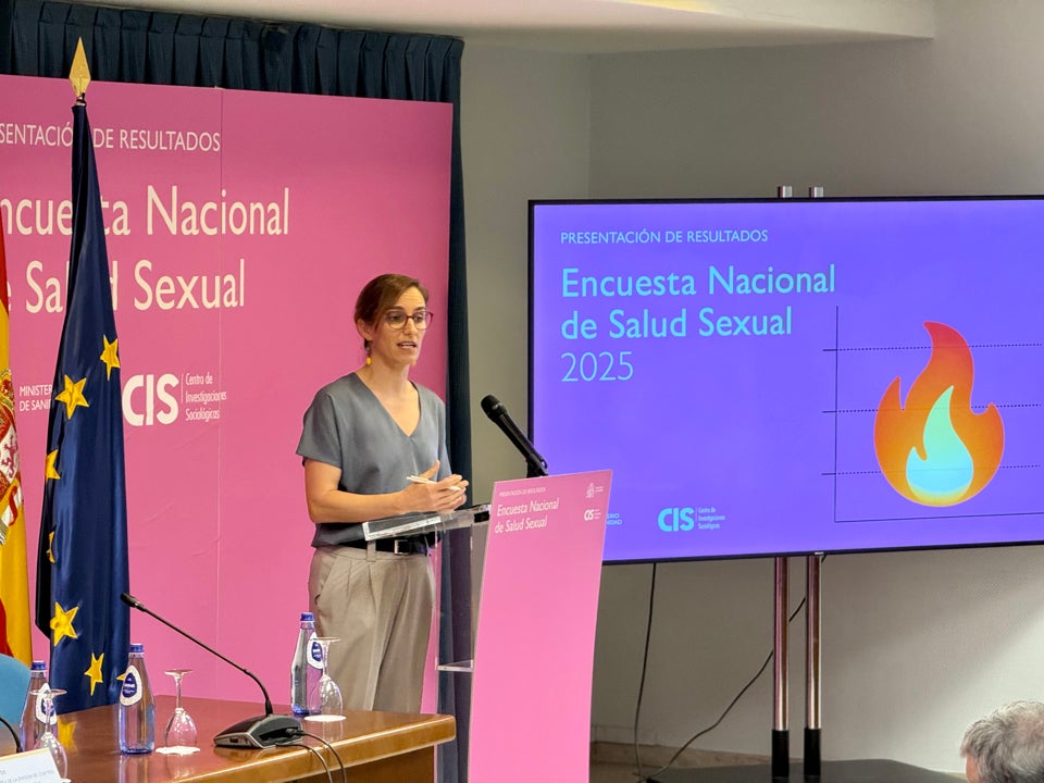 La ministra de Sanidad, Mónica García, presenta la 'Encuesta Nacional de Salud Sexual' La ministra de Sanidad, Mónica García, presenta la 'Encuesta Nacional de Salud Sexual'