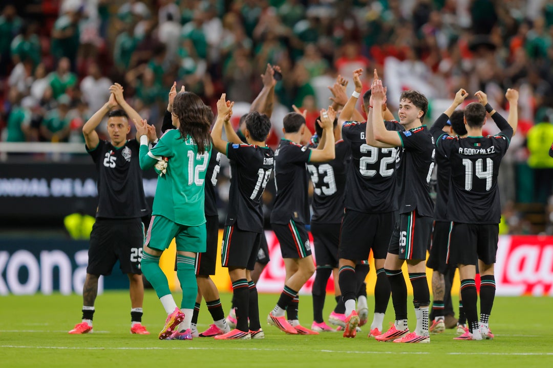 Los jugadores mexicanos celebran al final del partido del Grupo A en la Copa Mundial de la FIFA 2026 entre México y Corea del Sur en el Estadio Akron en Guadalajara, México. Los jugadores mexicanos celebran al final del partido del Grupo A en la Copa Mundial de la FIFA 2026 entre México y Corea del Sur en el Estadio Akron en Guadalajara, México.