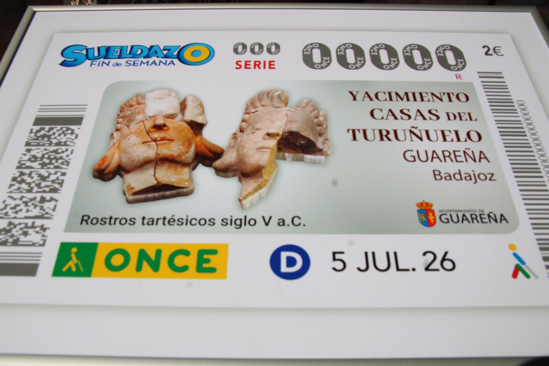 Los rostros del Turuñuelo de Guareña protagonizarán el cupón de la ONCE del próximo 5 de julio Los rostros del Turuñuelo de Guareña protagonizarán el cupón de la ONCE del próximo 5 de julio
