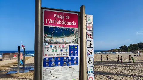 Imagen de la playa de la Arrabassado de Tarragona Imagen de la playa de la Arrabassado de Tarragona