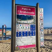 Imagen de la playa de la Arrabassado de Tarragona Imagen de la playa de la Arrabassado de Tarragona