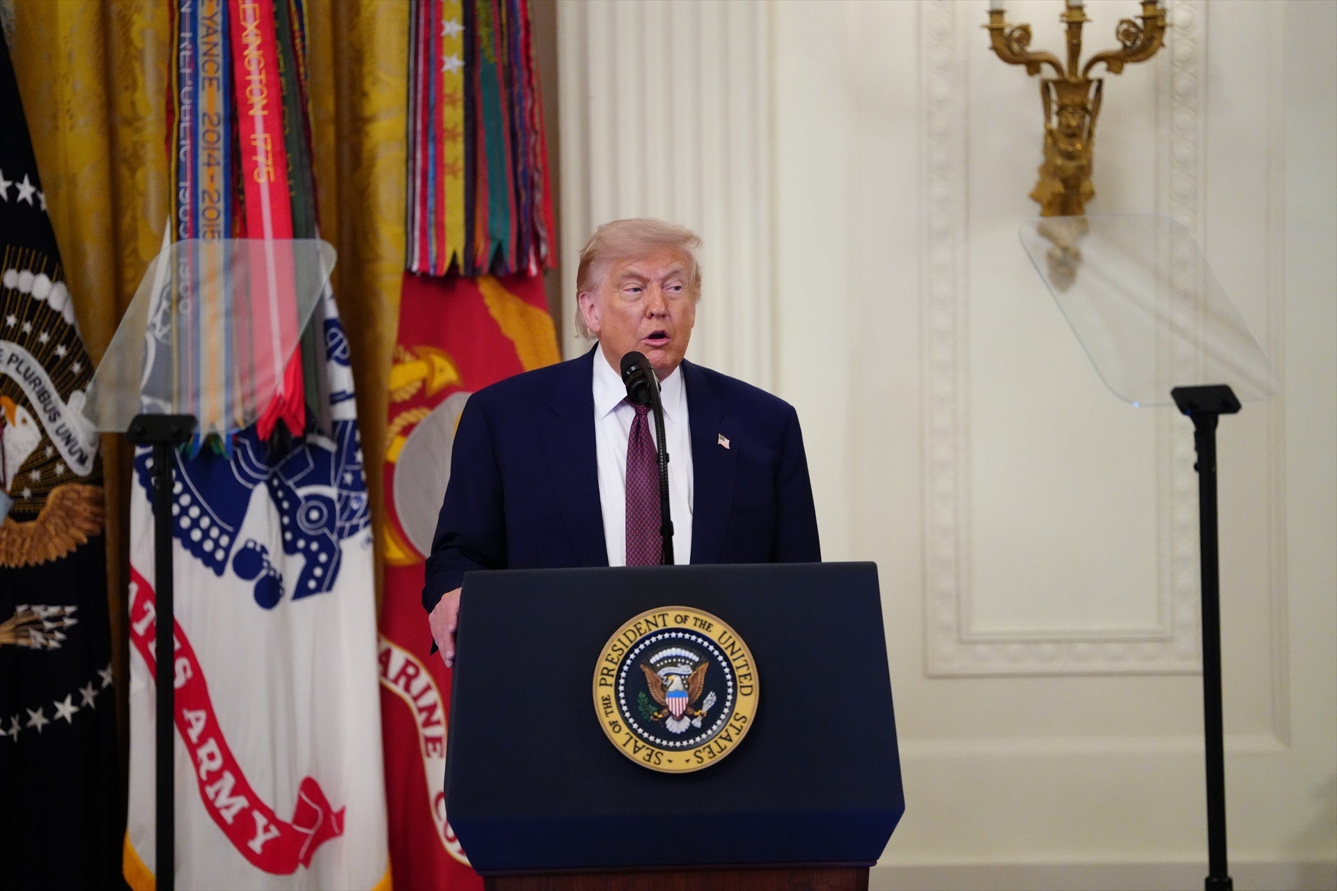 El presidente de EEUU, Donald Trump, durante una rueda de prensa El presidente de EEUU, Donald Trump, durante una rueda de prensa