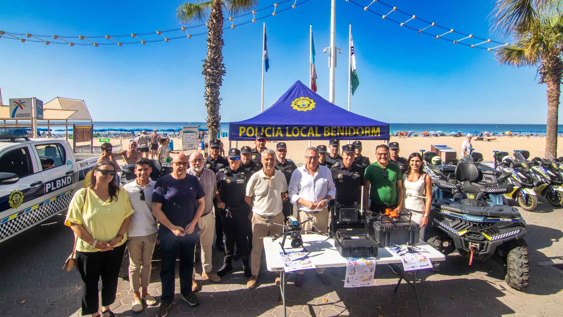 Benidorm refuerza la sección de Playas de la Policía Local con más personal y medios para ampliar la seguridad de los arenales Benidorm refuerza la sección de Playas de la Policía Local con más personal y medios para ampliar la seguridad de los arenales