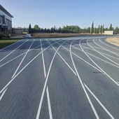 Imagen de archivo de una pista de atletismo en Albacete Imagen de archivo de una pista de atletismo en Albacete