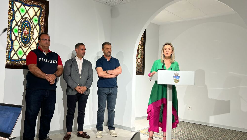 Ana Guarinos, Javier Toquero, Santiago López y Víctor Morejón en la presentación del fin de obra