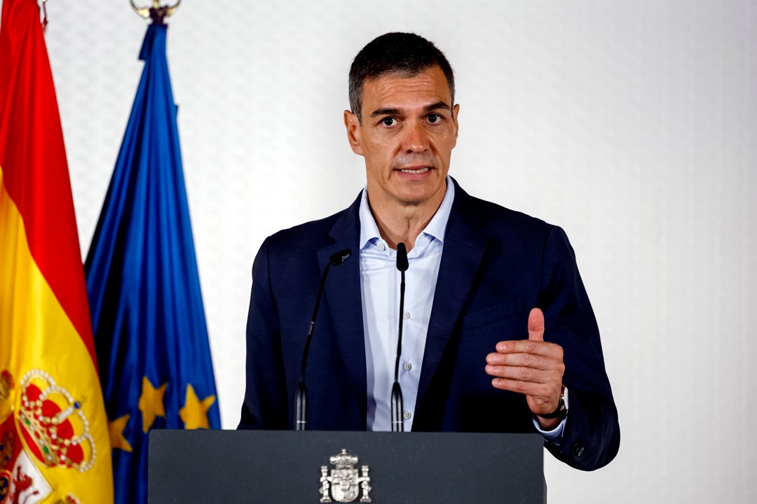 El presidente del Gobierno, Pedro Sánchez, durante su intervención en un acto del IMSERSO El presidente del Gobierno, Pedro Sánchez, durante su intervención en un acto del IMSERSO